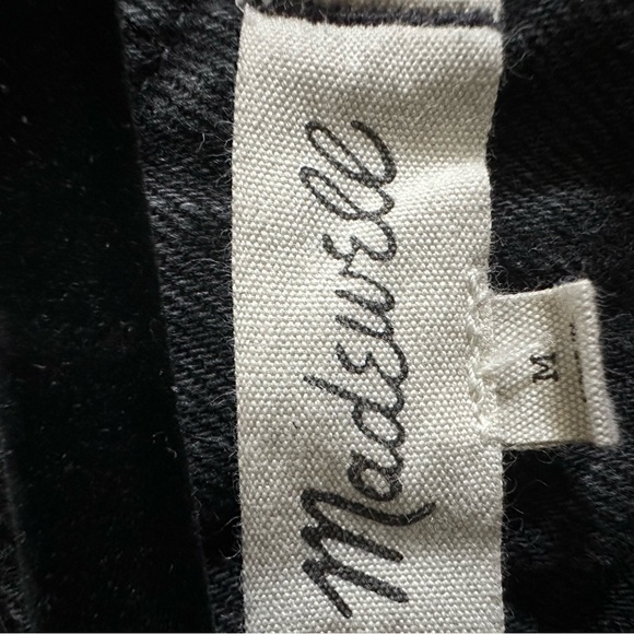Madewell Women's Straight Leg Black Denim Overalls Size Medium - Picture 7 of 11
